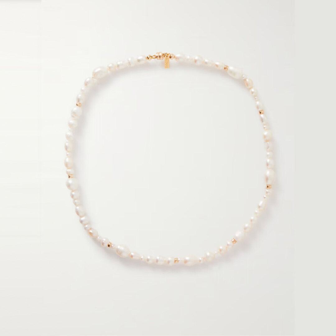 ÉLIOU Celeste Gold-Plated Pearl Necklace
