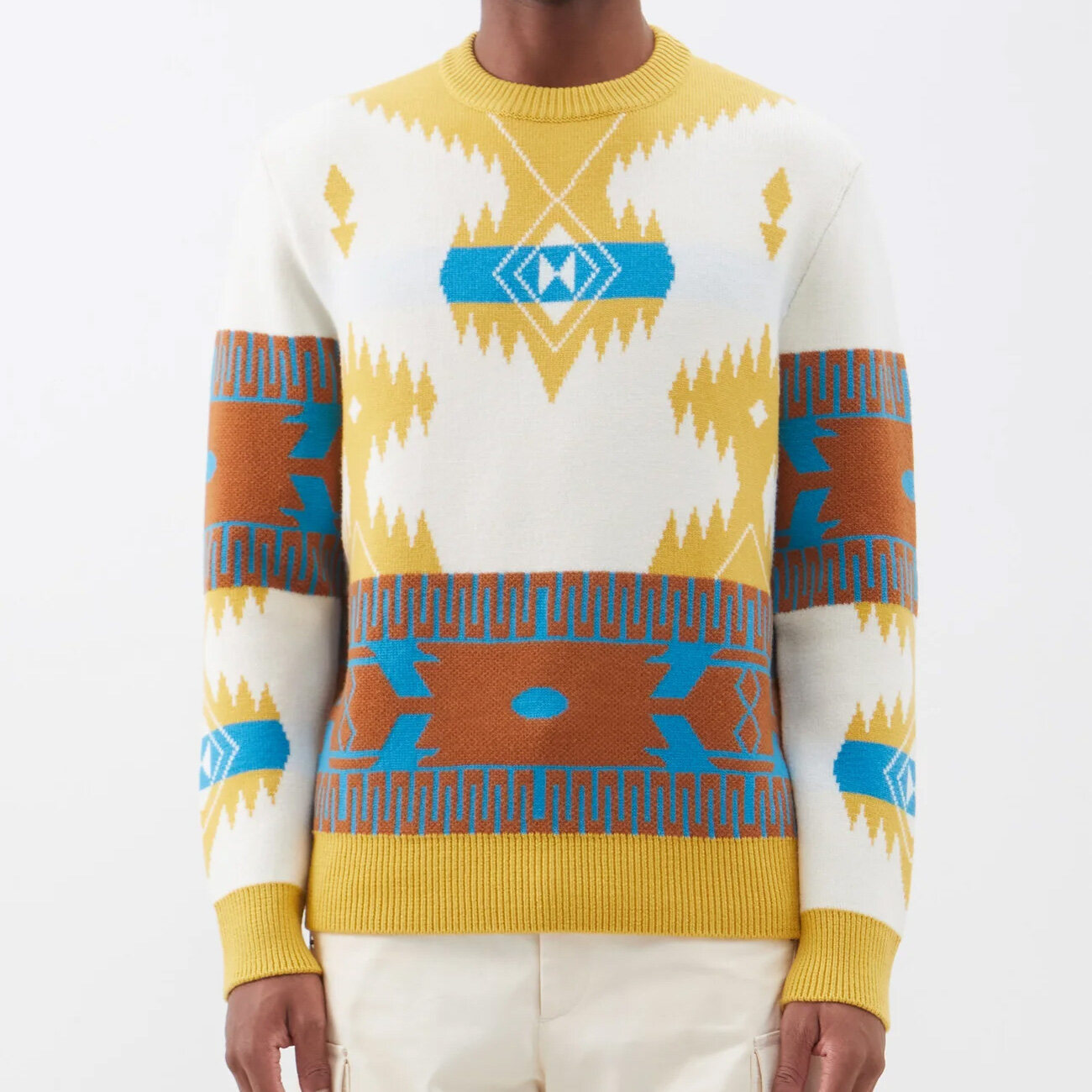 ALANUI Geometric-jacquard wool sweater