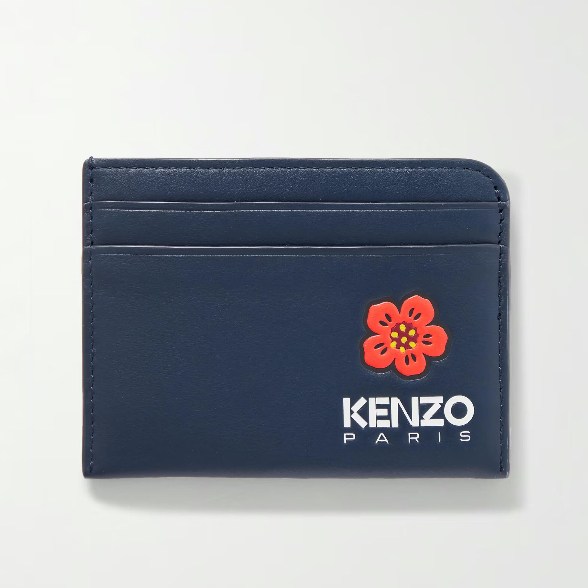 KENZO Logo-Print Leather Cardholder KENZO Logo-Print Leather Cardholder