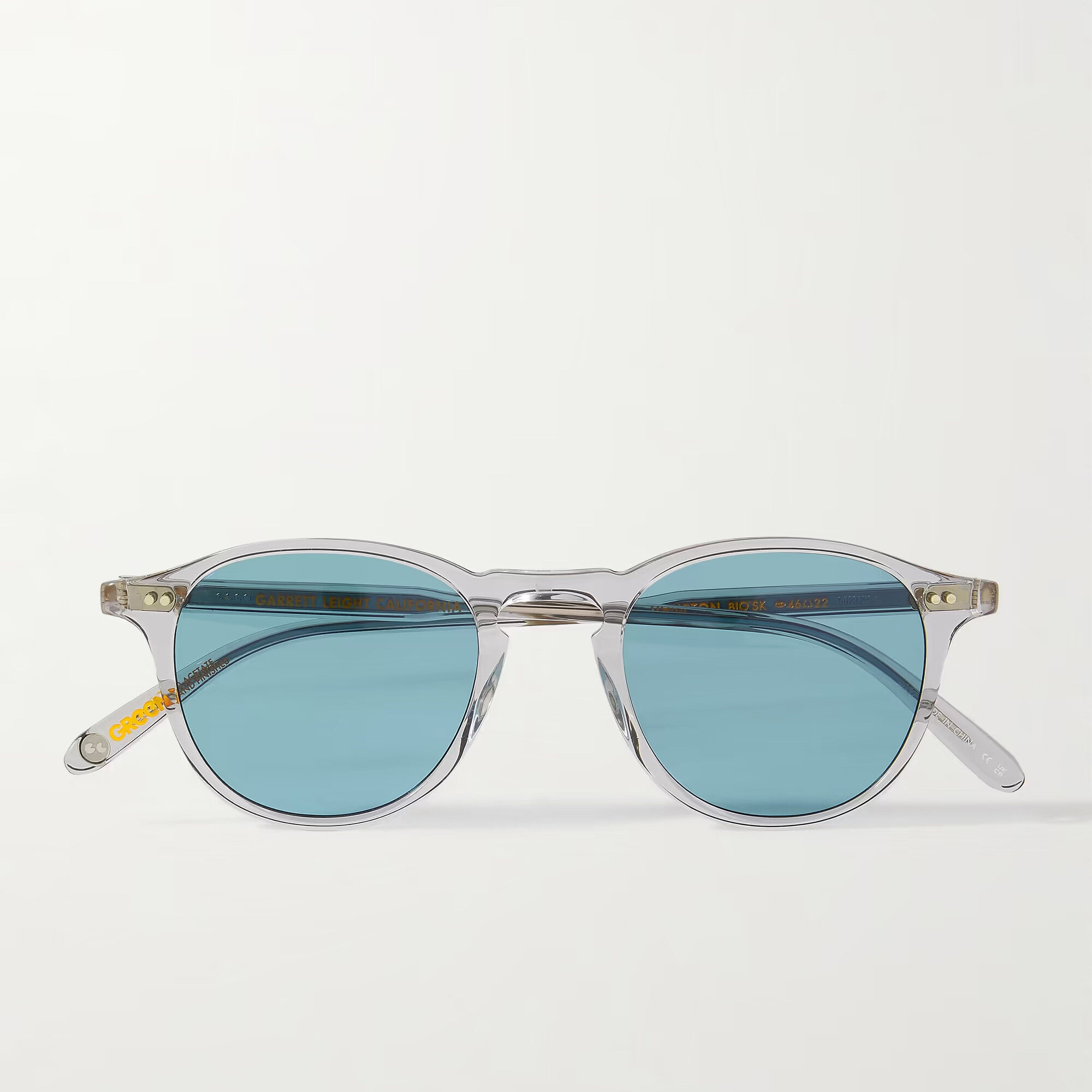 GARRETT LEIGHT CALIFORNIA OPTICAL Hampton Round-Frame Acetate Sunglasses