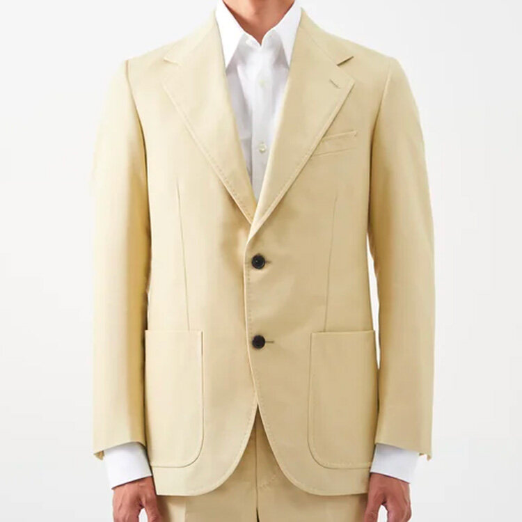 Cotton-gabardine single-breasted suit jacket