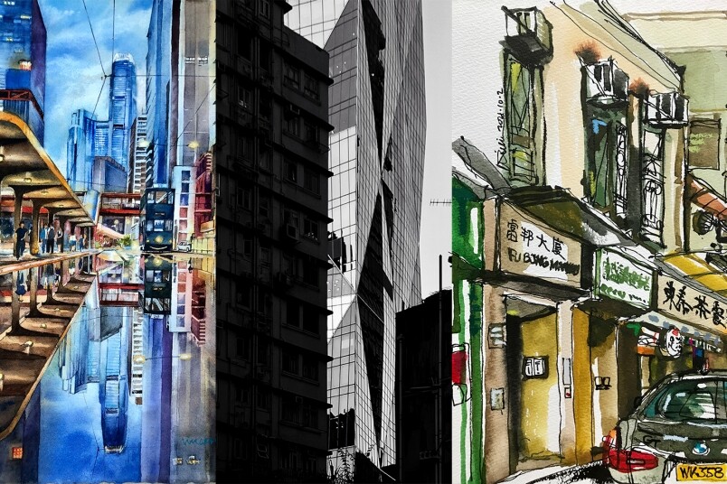 《山水築城》攝影及水彩畫聯展 以畫筆影像訴說香港故事