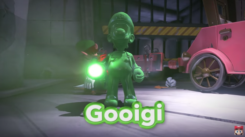 另外還有一位跟Luigi很相似的角色「Gooigi」，他的外型是由綠色的果凍狀物質「傀