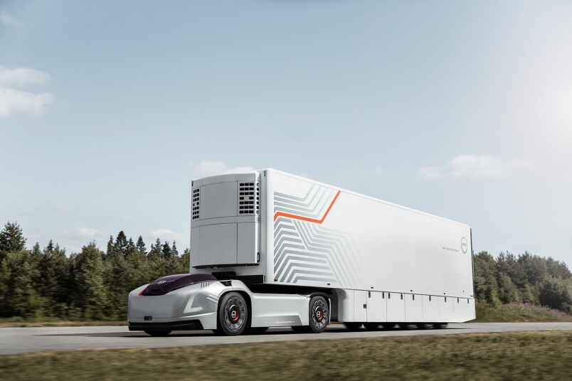 無駕駛艙革命！Volvo電能自動貨櫃車概念登場！