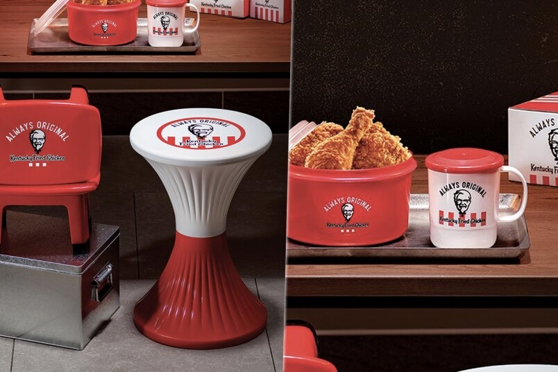 【炸雞食出情懷】食物盒、膠櫈仔夠懷舊！肯德基KFC破格聯乘紅A塑膠推出經典聯乘系列！
