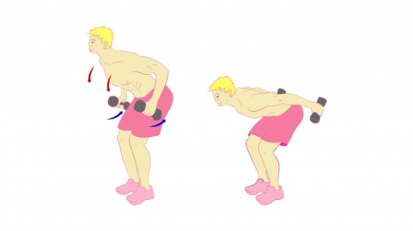 三頭肌訓練方法－Dumbbell Kick-Backs