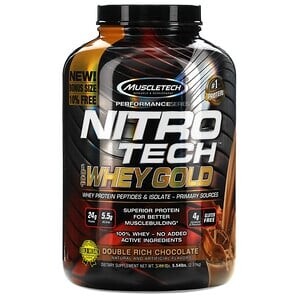 5. Muscletech, Nitro-Tech，Whey Gold 雙重濃郁巧克力