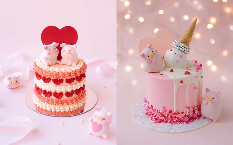 Vive Cake Boutique與LuLu豬合作無間，最新推出的「LuLu’s Lu-mantic Voyage」蛋糕系列共有三款以愛