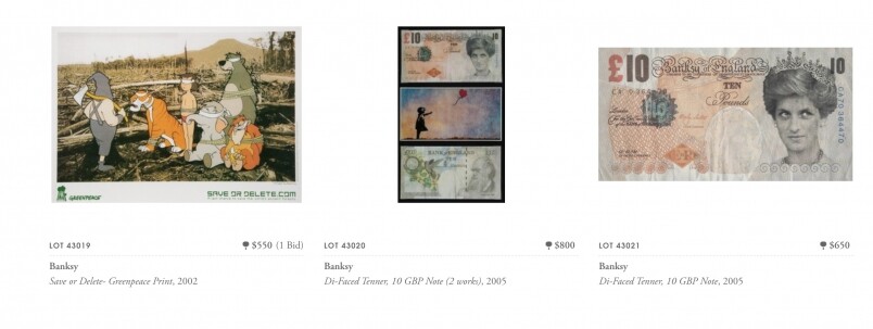 這次的Banksy作品共有4組，除了剛才提及的鈔票作品有2套，還有一套《Save or
