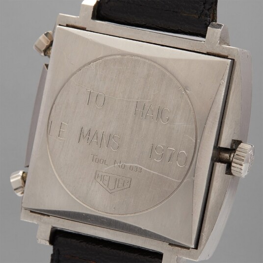 錶背特別刻著「TO HAIG LE MANS 1970」，歷史時代意味十足！
