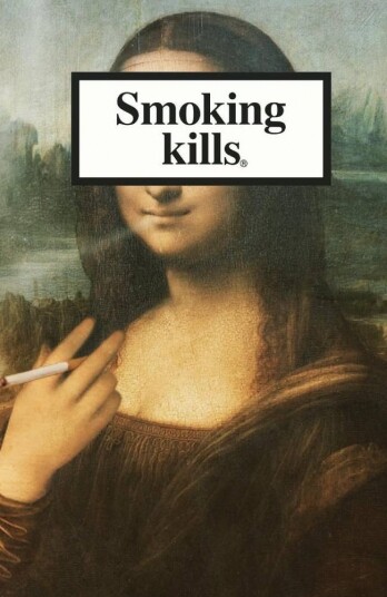 此外，它的另一個標誌性的圖案便是他們在衣服上常用的「Smoking Kills」，配合惡搞