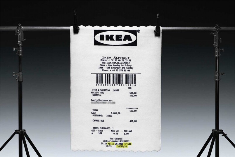 IKEA X OFF-WHITE正式發佈！超玩味設計將一張IKEA單據化身地毯！