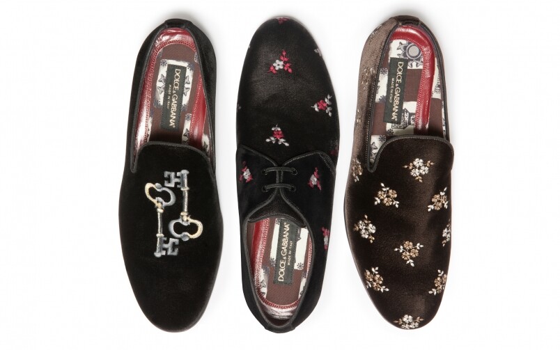 刺繡金花及鎖匙圖案loafers