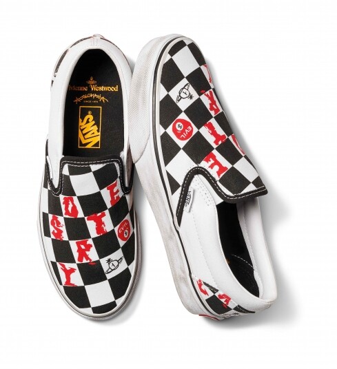 Vans x Vivienne Westwood 1971年Checkerboard 格仔帆布Slip Ons鞋 HK$650