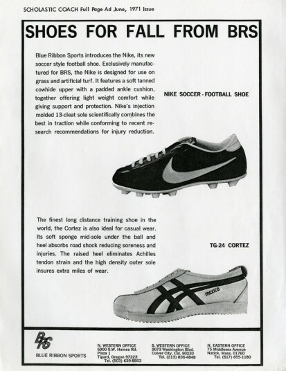 Blue Ribbon Sports正式成軍後,他倆便以 Onitsuka Tiger既有的Corsair設計了Cortez跑鞋,雖則這款型號 Blue Ribbon Sports正式成軍後,他倆便以 Onitsuka Tiger既有的Corsair設計了Cortez跑鞋,雖則這款型號