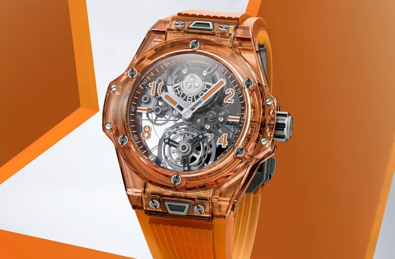 HUBLOT Big Bang Tourbillon Automatic Orange Sapphire 世界首見橙色橙色藍寶石錶殼設計