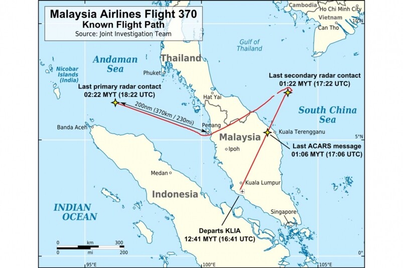 MH370消失的馬航客機