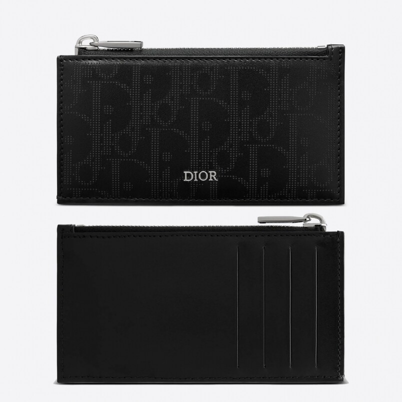Dior Oblique Galaxy拉鏈卡片套散銀包