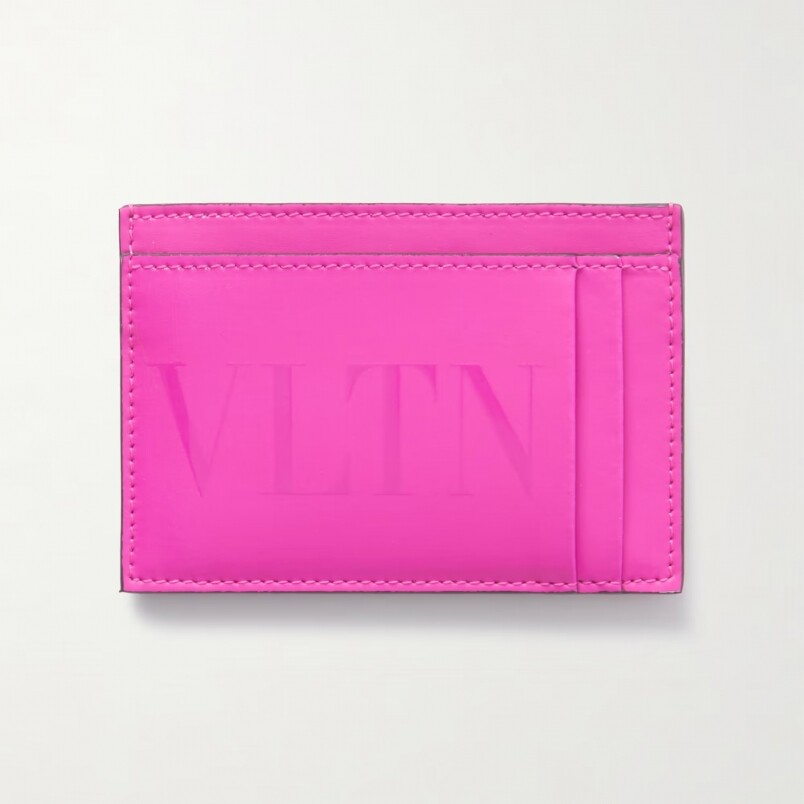 VALENTINO Valentino Garavani Logo-Print Leather Cardholder