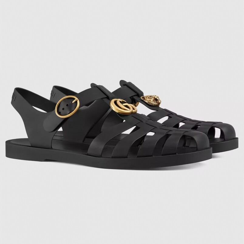Gucci Rubber buckle strap sandal