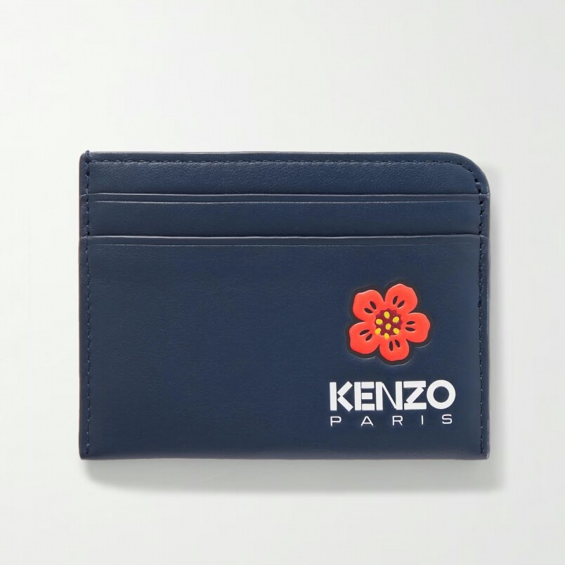 KENZO Logo-Print Leather Cardholder KENZO Logo-Print Leather Cardholder