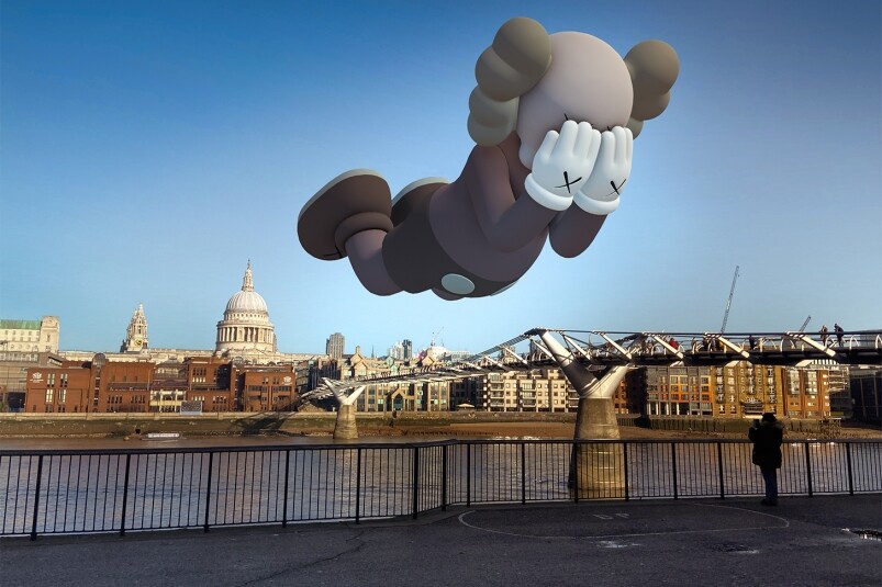 B3 London MillenniumBridge KAWS推出全新虛擬藝術 《EXPANDED HOLIDAY》