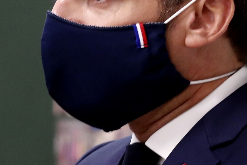 口罩設計也可以極型格！法國總統親身示範100％法國製口罩！