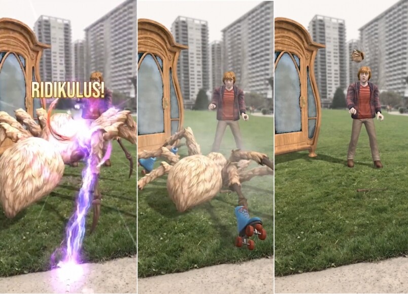 精靈球變魔杖?找到魔法痕跡,你便可以進入與魔法怪物對戰的畫面,介面 精靈球變魔杖?找到魔法痕跡,你便可以進入與魔法怪物對戰的畫面,介面