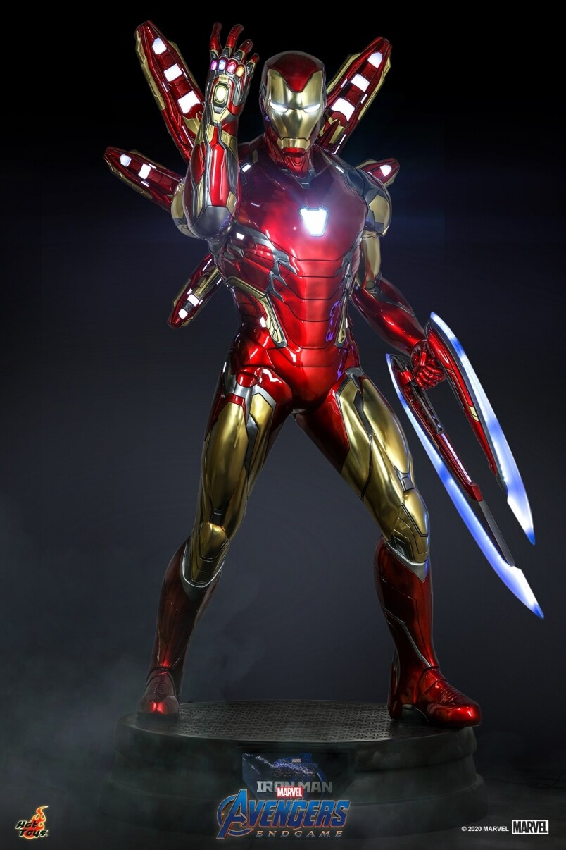 這座1比1的Iron Man立像以《復仇者聯盟4：終局之戰》裡，Tony Stark於終極決戰時