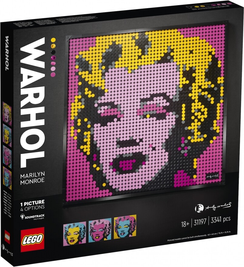 說到近代流行文化，Andy Warhol的Pop Art作品自然亦是深入民心，今次LEGO ART系列便
