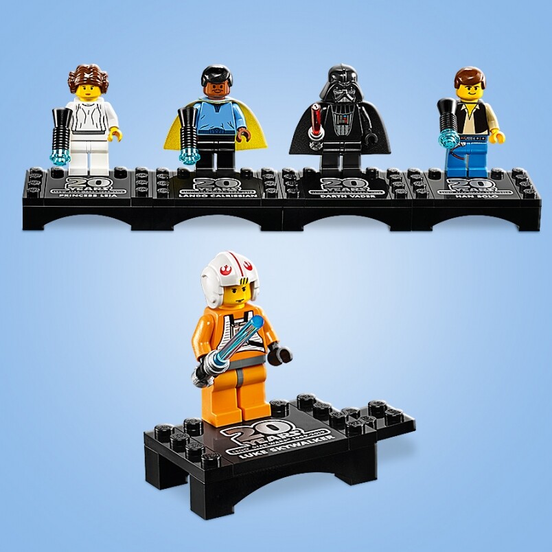 LEGO® Star Wars™週年紀念復刻版的設計，除了回歸1999年的首版印刷，盒裝上更印有