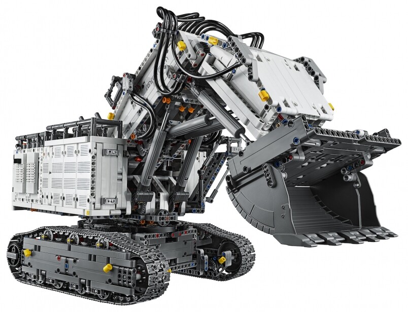 稱得上巨無霸，件數當然不會少，LEGO Technic 42100 Liebherr R 9800 Excavator由4108件LEGO組成，讓它可以