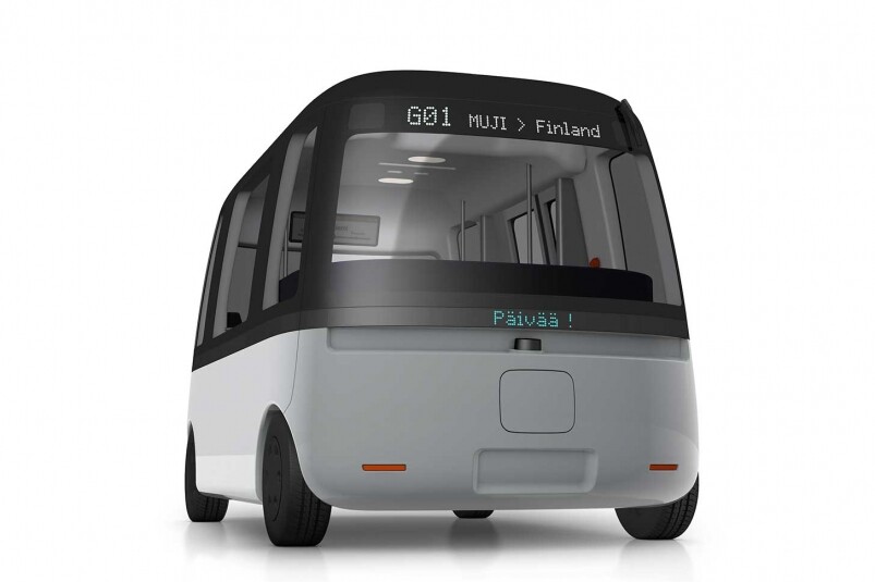 MUJI X Sensible 4將於芬蘭推出自動駕駛巴士