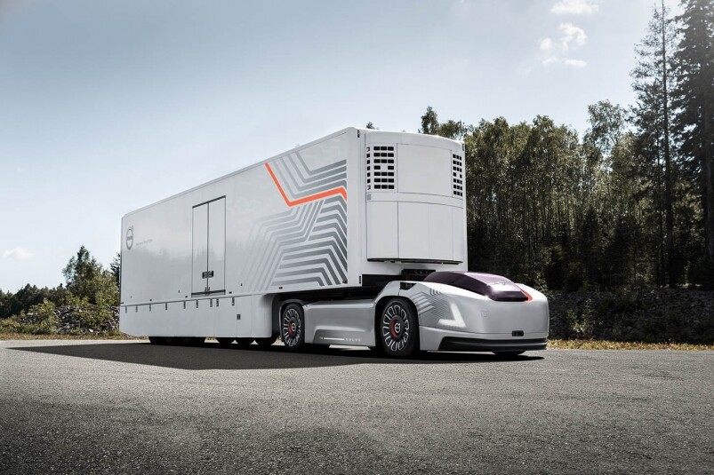 無駕駛艙革命！Volvo電能自動貨櫃車概念登場！