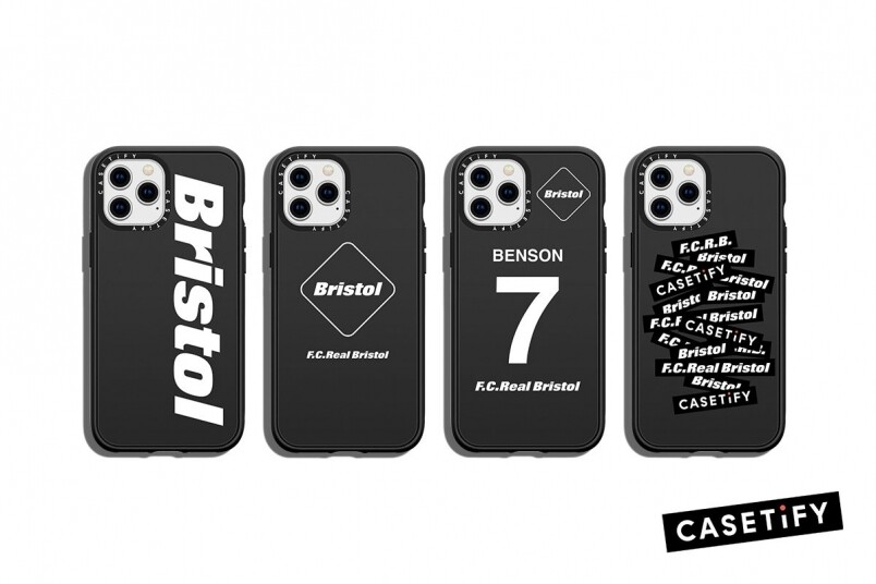 今次F.C.R.B.與CASETiFY聯乘的手機保護殼（HK$319起）就有4款，設計主要以主黑