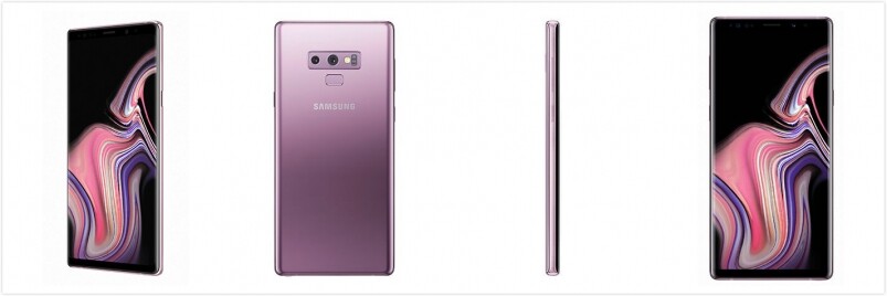 紫色的Samsung Galaxy Note 9