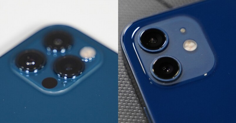 iPhone 12與iPhone 12 mini是一大一小的mini me版本，而iPhone 12與iPhone 12 Pro可說是近親版本