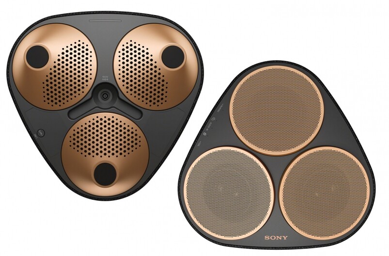 RA5000具有三個向上發聲的揚聲器垂直播放音樂，而三個側面揚聲器可橫