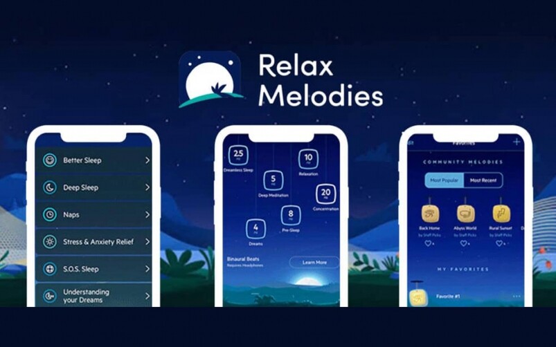 Relax Melodies有iOS和Android兩個版本，不但是免費下載而且操作簡單，而且無論是甚麽