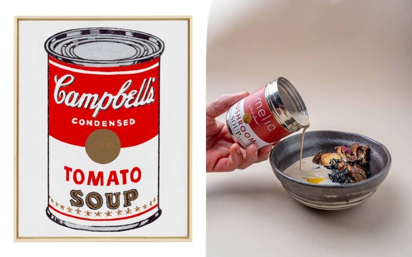 作品：Campbell’s Soup Cans作者：Andy Warhol創作年份：1962 年美國藝術家Andy Warhol在 1962 年創作的金