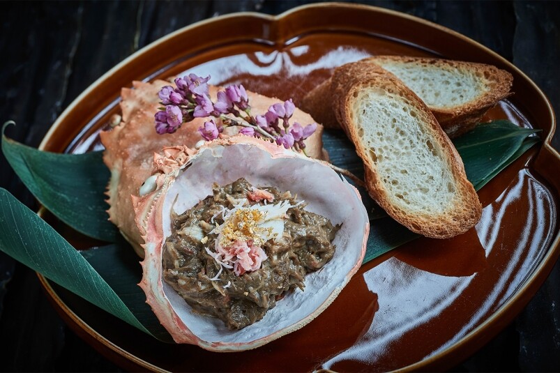 松葉蟹肉甲羅燒配法包 松葉蟹肉甲羅燒配法包