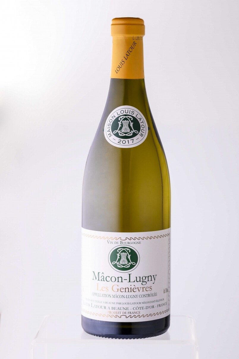 Louis Latour Mâcon-Lugny LesGenièvres 2017$164 淡淡金黃色的酒體，帶著水果香及接木花的香氣
