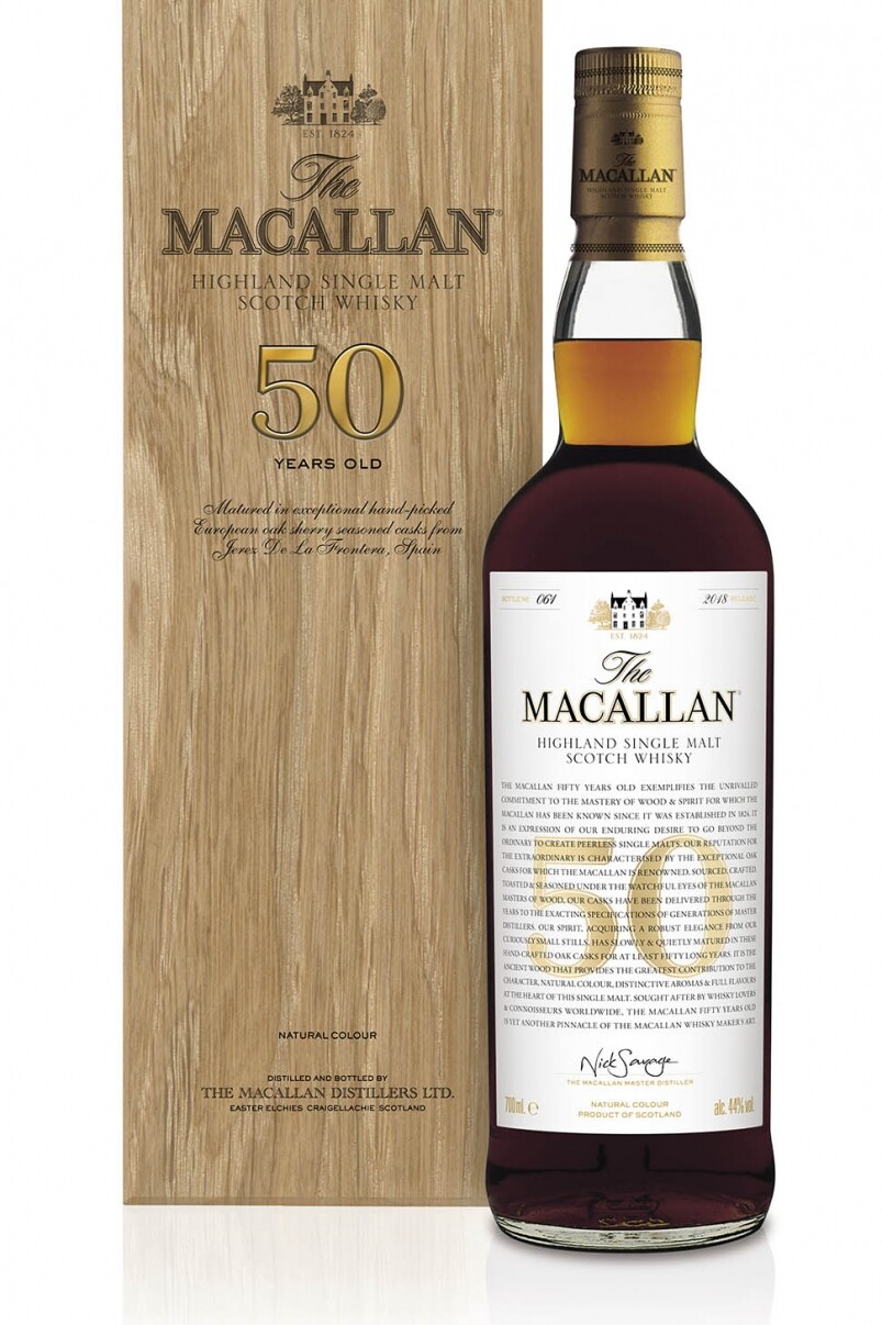 極為罕有！The Macallan 50年威士忌慈善拍賣