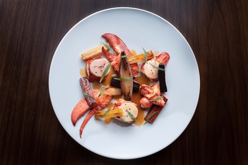 SOMM Valentine's Day Boston Lobster A L'americaine With Veal Bone Marrow & Winter Roots