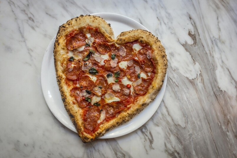 Motorino：心型pizza情人節簡單食都可以有慶祝氣氛，在2月14日當日，只要在網上