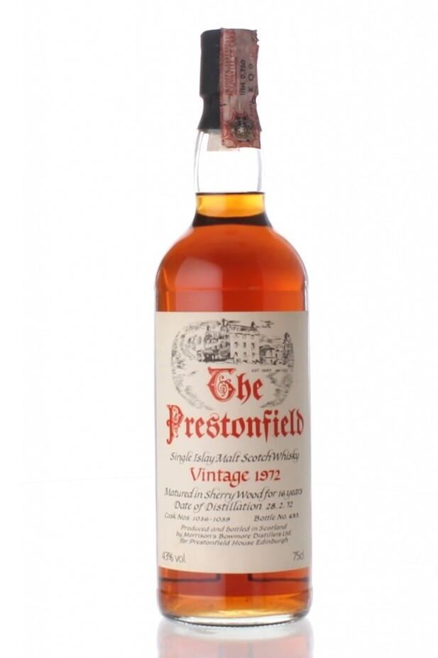 Bowmore 1972 - 這瓶為 Prestonfield Hotel 裝瓶的 Bowmore 1972,屬於殿堂級的極品。 Bowmore 1972 - 這瓶為 Prestonfield Hotel 裝瓶的 Bowmore 1972,屬於殿堂級的極品。