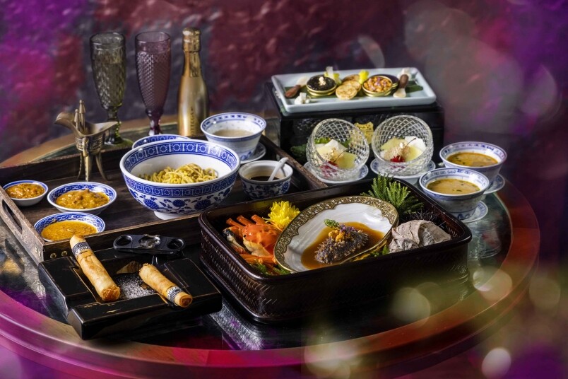 這個期間限定套餐為期間限推出的六道菜「復刻老上海：懷舊蟹宴」嚐味菜