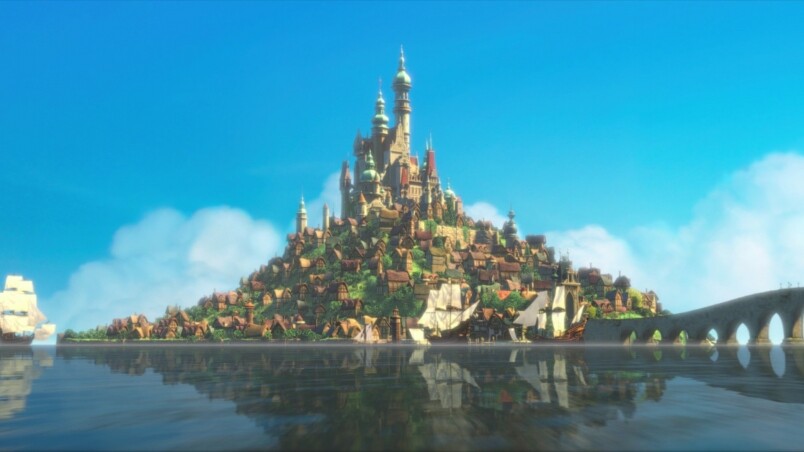 《魔髮奇緣》中的城堡Corona是長髮公主的出生地，也是很多人民居住的地方。城