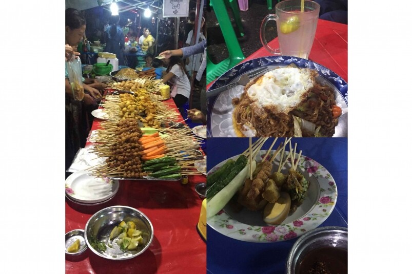 在Pullman Yangon Centrepoint check-in後就到了對面馬路Mahabandoola Garden旁的街邊檔吃吃當地的小食。事後