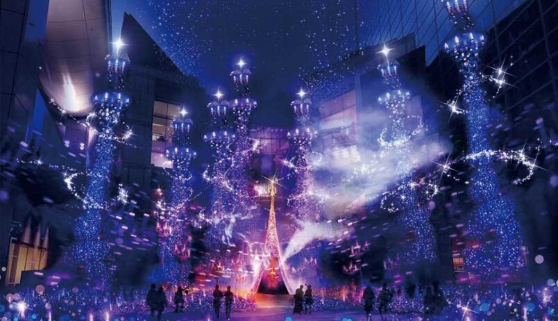 位於東京的「Caretta 汐留」近幾年因爲冬季迪士尼公主系列點燈活動而聲名大
